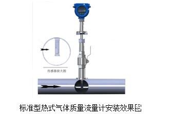 熱式氣體質(zhì)量流量計(jì)安裝效果圖